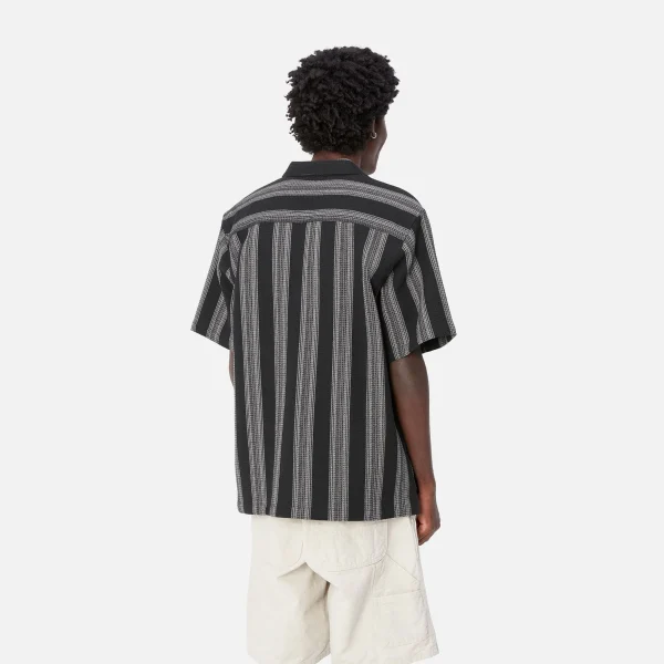 Carhartt WIP Hemden>S/S Dodson Shirt Dodson Stripe, Black