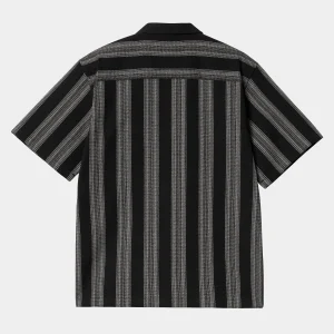 Carhartt WIP Hemden>S/S Dodson Shirt Dodson Stripe, Black