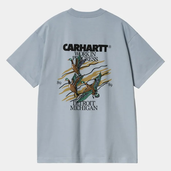 Carhartt WIP T-Shirts & Polos>S/S Ducks T-Shirt Misty Sky