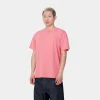 Carhartt WIP T-Shirts & Polos>S/S Duster Script T-Shirt Charm Pink