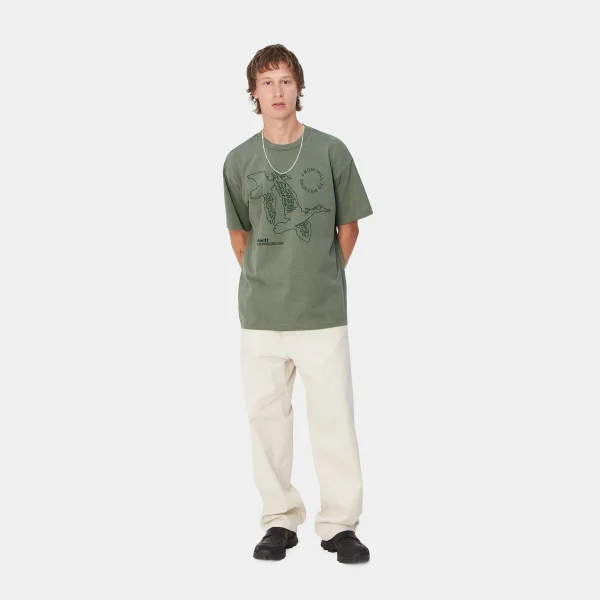 Carhartt WIP T-Shirts & Polos>S/S Flying Ducks T-Shirt Duck Green