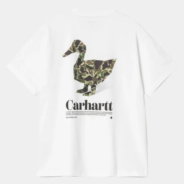 Carhartt WIP T-Shirts & Polos>S/S Fold Duck T-Shirt White