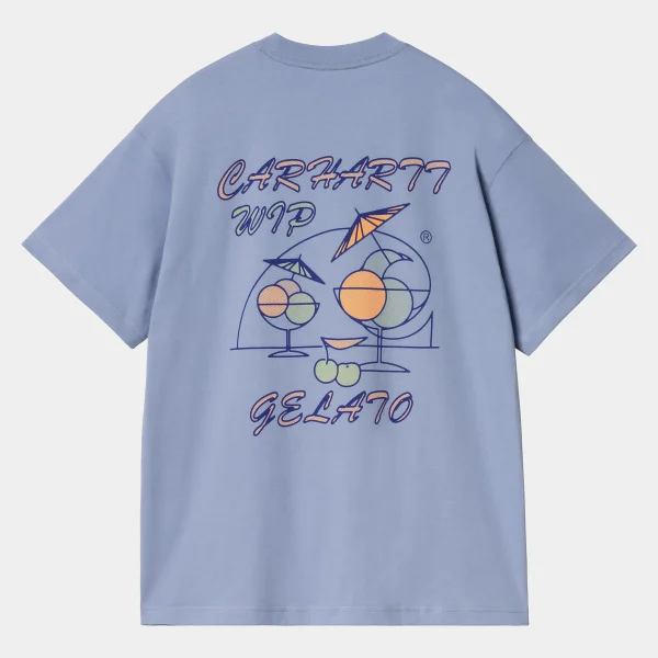 Carhartt WIP T-Shirts & Polos>S/S Gelato T-Shirt Charm Blue