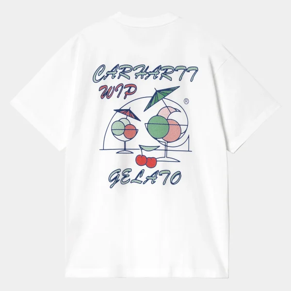 Carhartt WIP T-Shirts & Polos>S/S Gelato T-Shirt White