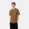 Carhartt WIP T-Shirts & Polos>S/S Heart Train Pocket T-Shirt Hamilton Brown