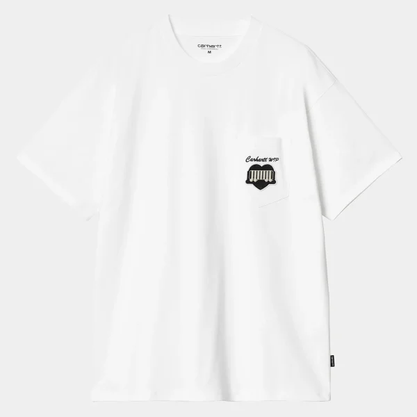 Carhartt WIP T-Shirts & Polos>S/S Heart Train Pocket T-Shirt White