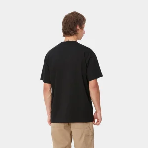 Carhartt WIP T-Shirts & Polos>S/S Heart Train Pocket T-Shirt Black