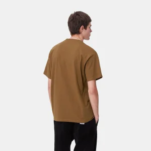 Carhartt WIP T-Shirts & Polos>S/S Heart Train Pocket T-Shirt Hamilton Brown