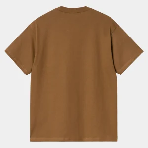 Carhartt WIP T-Shirts & Polos>S/S Heart Train Pocket T-Shirt Hamilton Brown