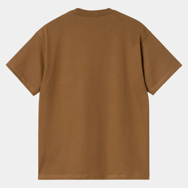 Carhartt WIP T-Shirts & Polos>S/S Heart Train Pocket T-Shirt Hamilton Brown