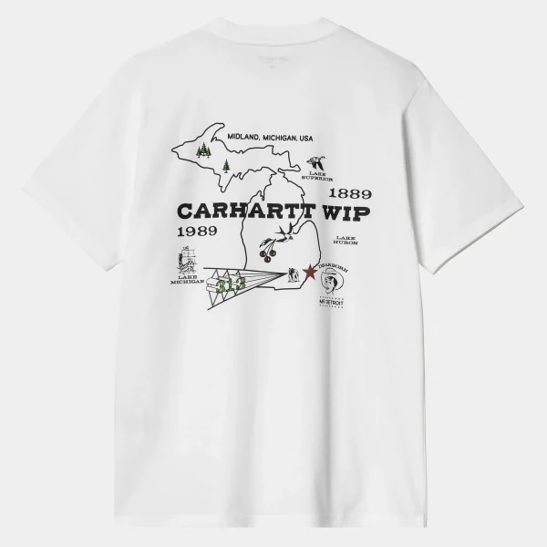 Carhartt WIP T-Shirts & Polos>S/S Home State T-Shirt White