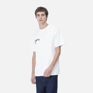 Carhartt WIP T-Shirts & Polos>S/S Jalou C T-Shirt White / Black