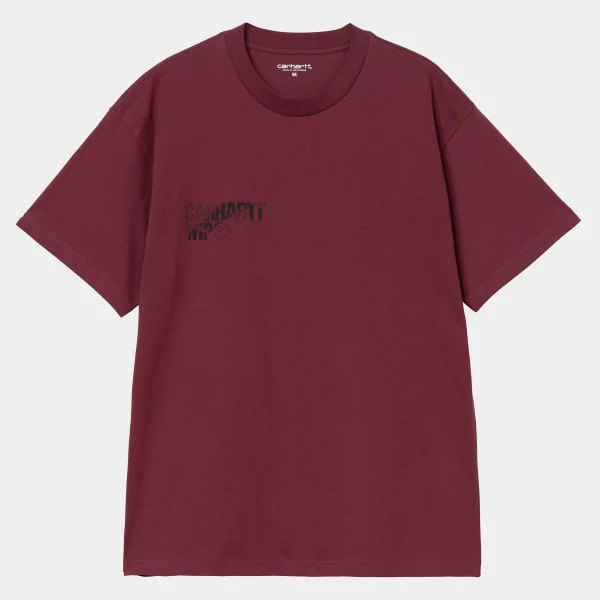 Carhartt WIP T-Shirts & Polos>S/S Jalou C T-Shirt Malbec / Black