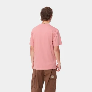 Carhartt WIP T-Shirts & Polos>S/S Madison T-Shirt Dusty Rose / White