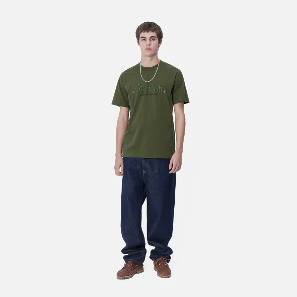 Carhartt WIP T-Shirts & Polos>S/S Paradise Script T-Shirt Tarragon