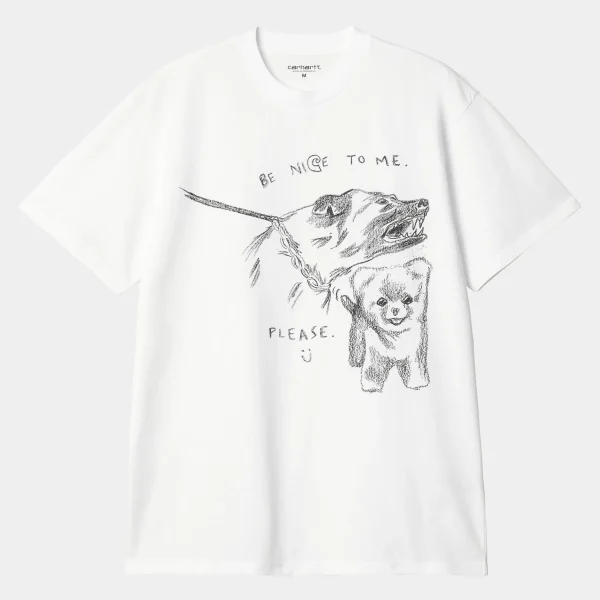 Carhartt WIP T-Shirts & Polos>S/S Pepe Be Nice T-Shirt White / Black