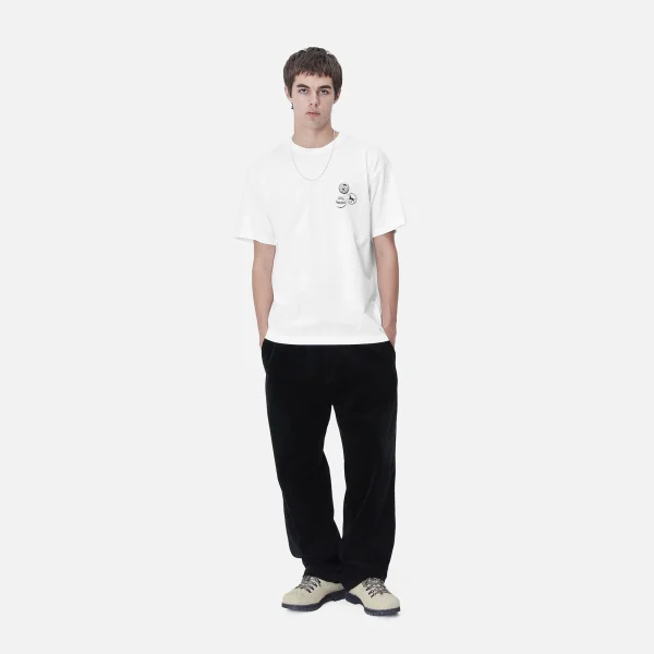 Carhartt WIP T-Shirts & Polos>S/S Pins T-Shirt White / Black