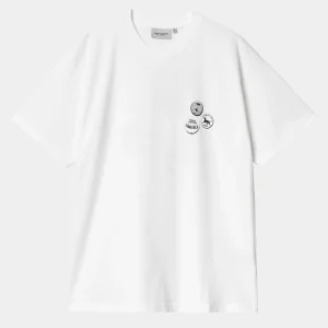 Carhartt WIP T-Shirts & Polos>S/S Pins T-Shirt White / Black