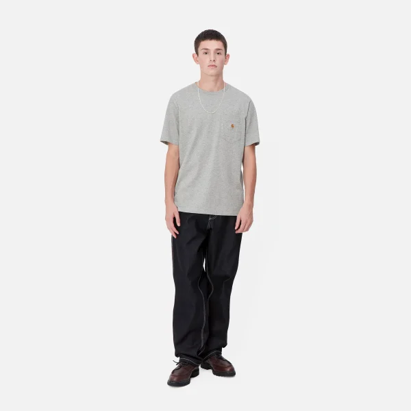 Carhartt WIP T-Shirts & Polos>S/S Pocket T-Shirt Grey Heather