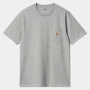 Carhartt WIP T-Shirts & Polos>S/S Pocket T-Shirt Grey Heather