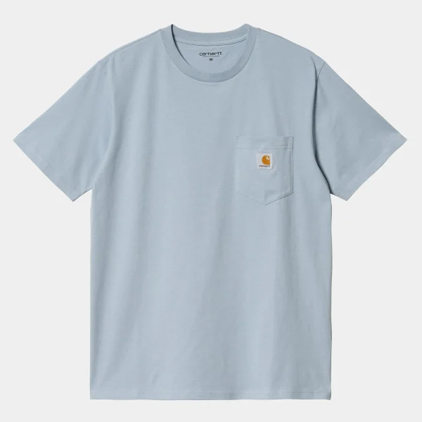 Carhartt WIP T-Shirts & Polos>S/S Pocket T-Shirt Misty Sky