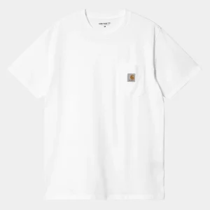 Carhartt WIP T-Shirts & Polos>S/S Pocket T-Shirt White