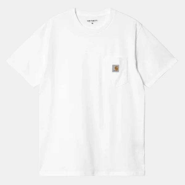 Carhartt WIP T-Shirts & Polos>S/S Pocket T-Shirt White