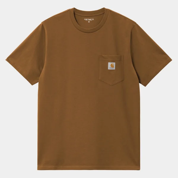 Carhartt WIP T-Shirts & Polos>S/S Pocket T-Shirt Deep H Brown