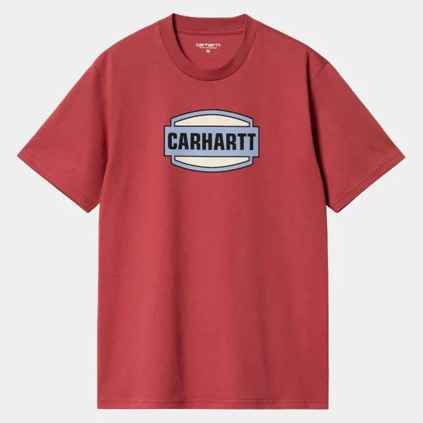 Carhartt WIP T-Shirts & Polos>S/S Press Script T-Shirt Tuscany