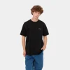 Carhartt WIP T-Shirts & Polos>S/S Script Embroidery T-Shirt Black / White