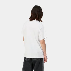 Carhartt WIP T-Shirts & Polos>S/S Script Embroidery T-Shirt White / Black