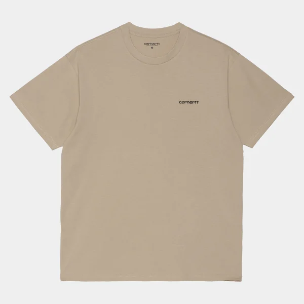 Carhartt WIP T-Shirts & Polos>S/S Script Embroidery T-Shirt Wall / Black