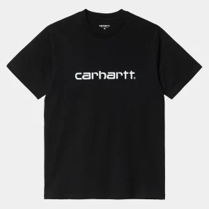 Carhartt WIP T-Shirts & Polos>S/S Script T-Shirt Black / White