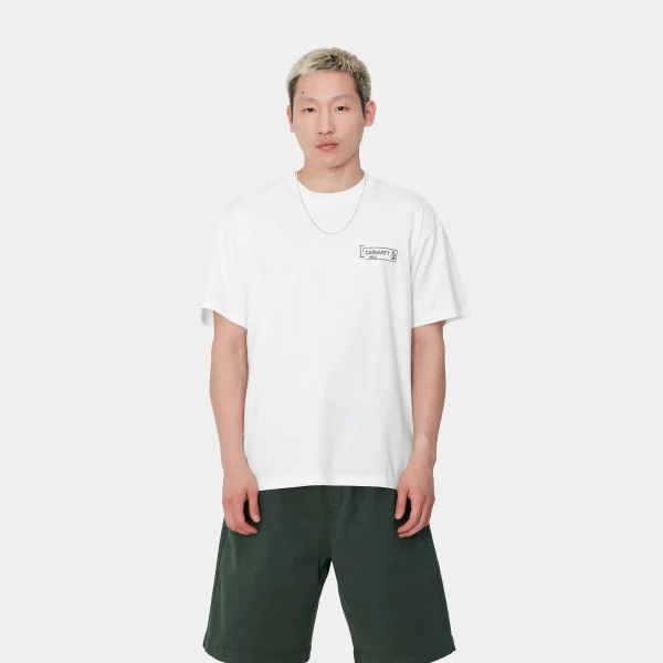 Carhartt WIP T-Shirts & Polos>S/S Stamp T-Shirt White / Black