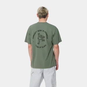 Carhartt WIP T-Shirts & Polos>S/S Stamp T-Shirt Duck Green / Black