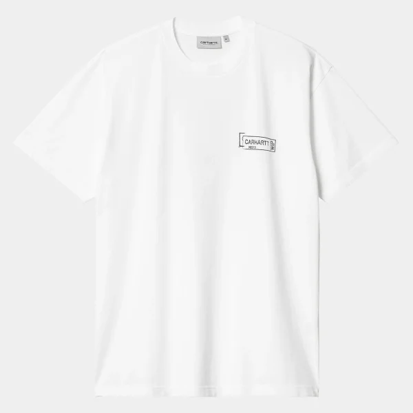 Carhartt WIP T-Shirts & Polos>S/S Stamp T-Shirt White / Black