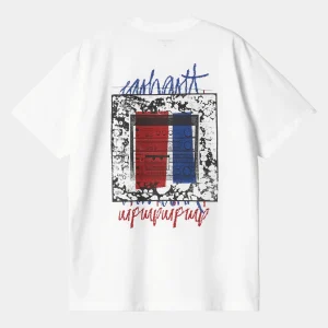 Carhartt WIP T-Shirts & Polos>S/S Stereo T-Shirt White