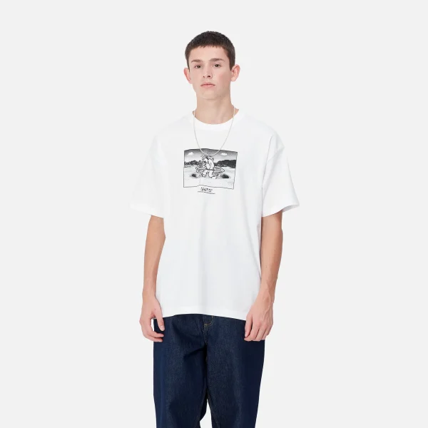 Carhartt WIP T-Shirts & Polos>S/S Think Tank T-Shirt White