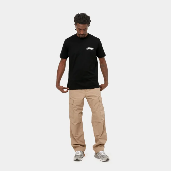 Carhartt WIP T-Shirts & Polos>S/S University Script T-Shirt Black / White