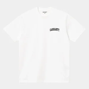 Carhartt WIP T-Shirts & Polos>S/S University Script T-Shirt White / Black