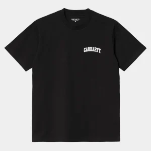 Carhartt WIP T-Shirts & Polos>S/S University Script T-Shirt Black / White