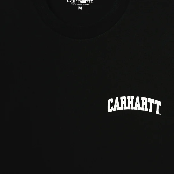 Carhartt WIP T-Shirts & Polos>S/S University Script T-Shirt Black / White