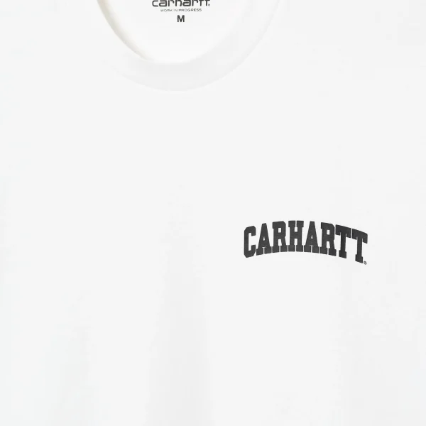 Carhartt WIP T-Shirts & Polos>S/S University Script T-Shirt White / Black