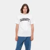 Carhartt WIP T-Shirts & Polos>S/S University T-Shirt White / Black