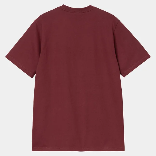 Carhartt WIP T-Shirts & Polos>S/S University T-Shirt Malbec / White