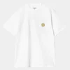 Carhartt WIP T-Shirts & Polos>S/S Zipper T-Shirt White