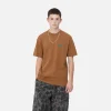 Carhartt WIP T-Shirts & Polos>S/S Zipper T-Shirt Hamilton Brown