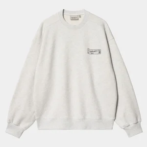 Carhartt WIP Sweats>Stamp Sweat Ash Heather / Black