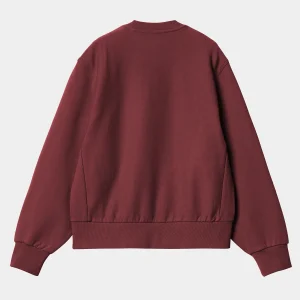 Carhartt WIP Sweats>W' American Script Sweatshirt Malbec