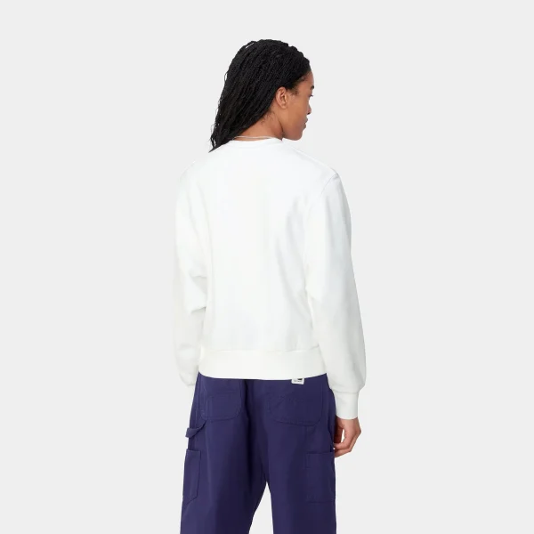 Carhartt WIP Sweats>W' American Script Sweatshirt White